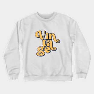 Yellow Vintage Letter Crewneck Sweatshirt